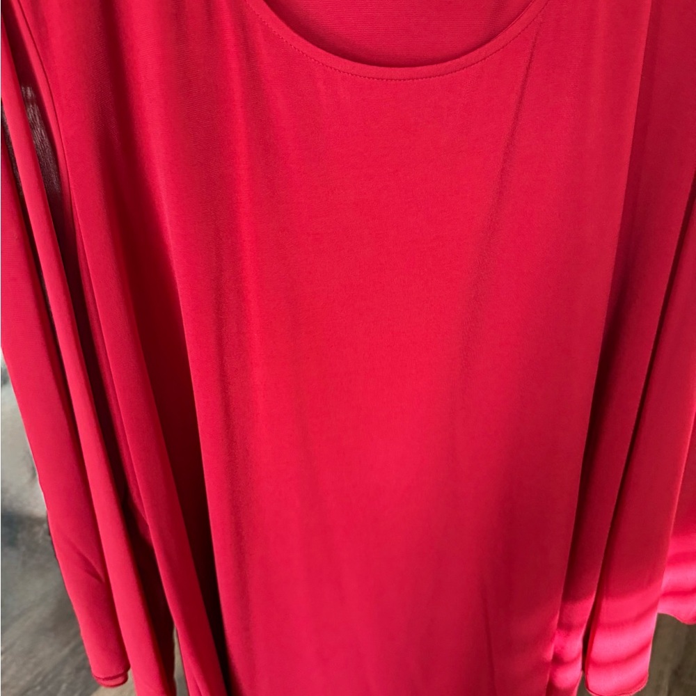 Susan Graver Vibrant Red Blouse